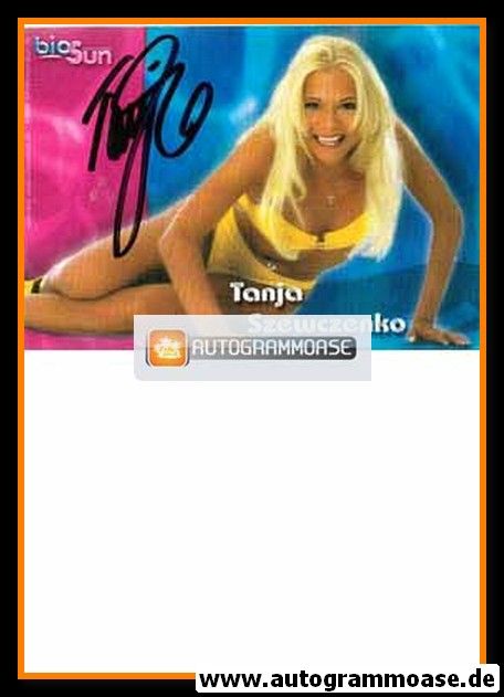 Autogramm Eiskunstlauf | Tanja SZEWCZENKO | 2000er (Portrait sexy) Bio Sun 2