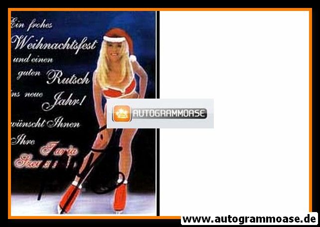 Autogramm Eiskunstlauf | Tanja SZEWCZENKO | 2000er (Portrait sexy) Weihnachten