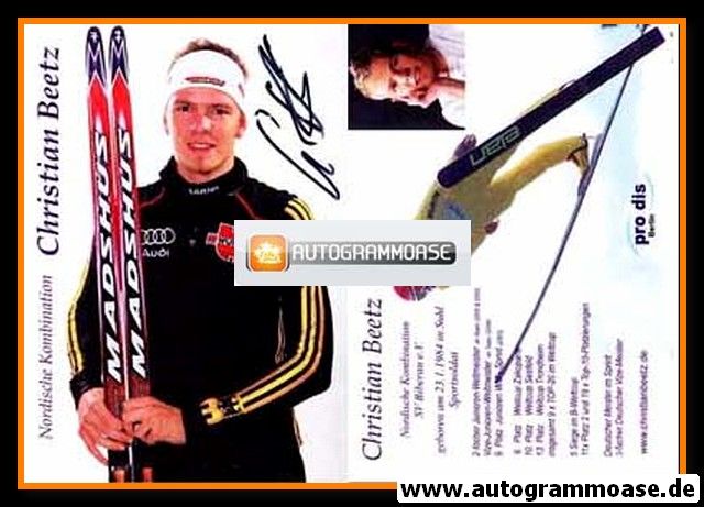 Autogramm Nordische Kombination | Christian BEETZ | 2003 (Portrait Color)