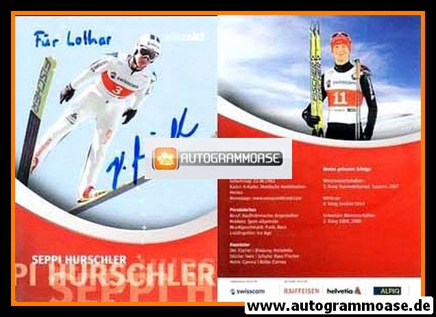 Autogramm Nordische Kombination | Seppi HURSCHLER | 2010 (Swiss Ski)