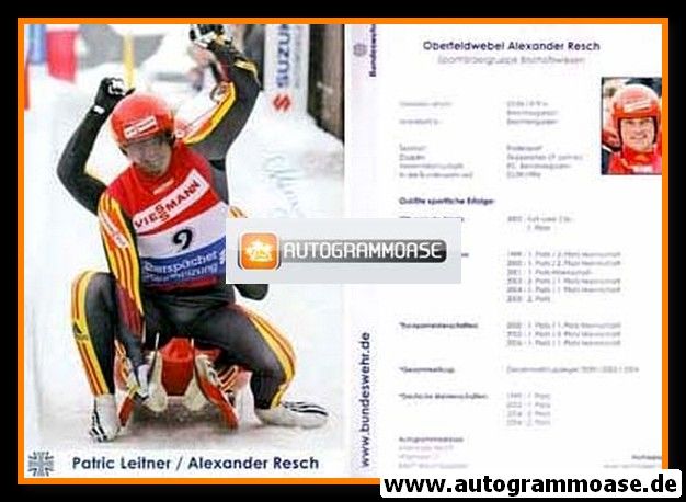 Autogramm Rodeln | Alexander RESCH | 2006 (Bundeswehr)