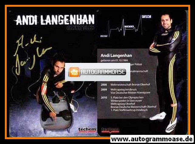 Autogramm Rodeln | Andi LANGENHAN | 2010 (Techem)