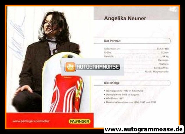 Autogramm Rodeln | Angelika NEUNER | 1999 (Palfinger)