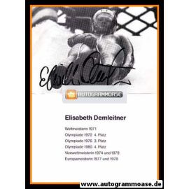 Autogramm Rodeln | Elisabeth DEMLEITNER | 1970er (Rennszene SW) OS-Bronze