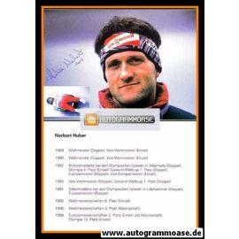 Autogramm Rodeln | Norbert HUBER | 1998 (Portrait Color)