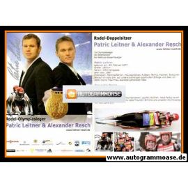 Autogramme Rodeln | Patric LEITNER + Alexander RESCH | 2000er (Portrait Color)