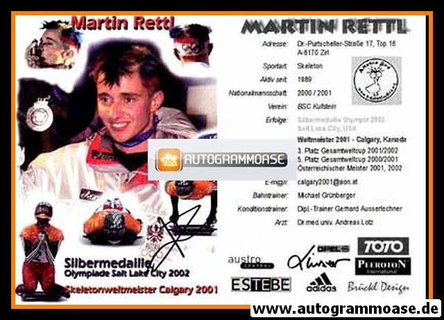 Autogramm Skeleton | Martin RETTL | 2002 (Collage Color) OS-Silber