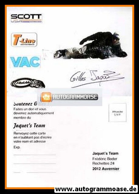 Autogramm Snowboard | Gilles JAQUET | 2000er (Rennszene)
