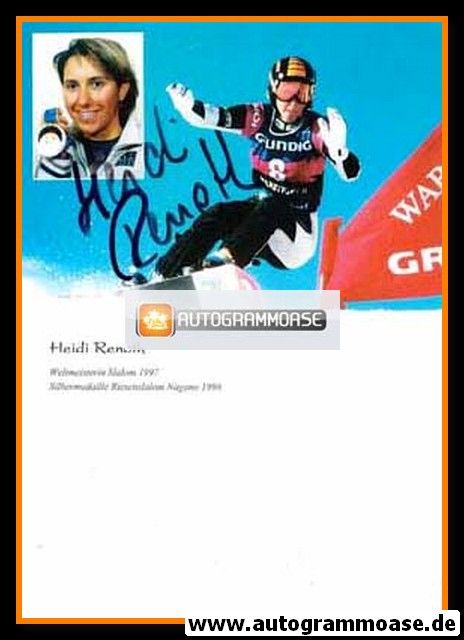 Autogramm Snowboard | Heidi RENOTH | 1990er (Rennszene)