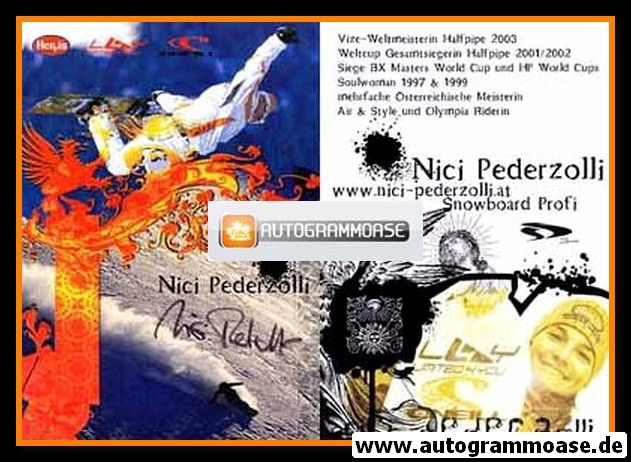 Autogramm Snowboard | Nici PEDERZOLLI | 2003 (Hervis)