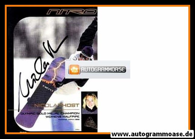 Autogramm Snowboard | Nicola THOST | 1998 (Rennszene Color) OS-Gold