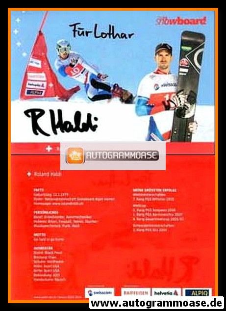 Autogramm Snowboard | Roland HALDI | 2009 (Swiss Ski)