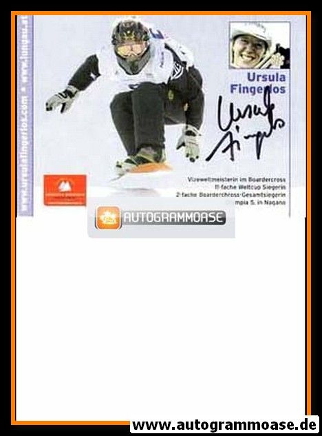 Autogramm Snowboard | Ursula FINGERLOS | 2000er (Rennszene)