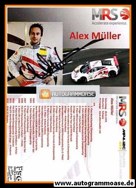 Autogramm Tourenwagen | Alexander MÜLLER | 2012 (MRS)