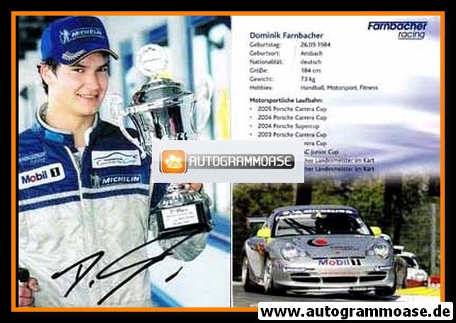 Autogramm Tourenwagen | Dominik FARNBACHER | 2005 (Racing)