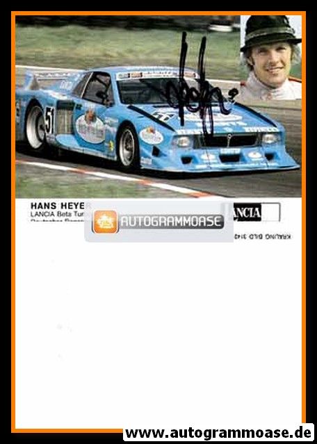 Autogramm Tourenwagen | Hans HEYER | 1980 (Rennszene Lancia)