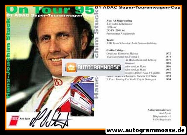 Autogramm Tourenwagen | Hans-Joachim STUCK | 1995 (Audi)