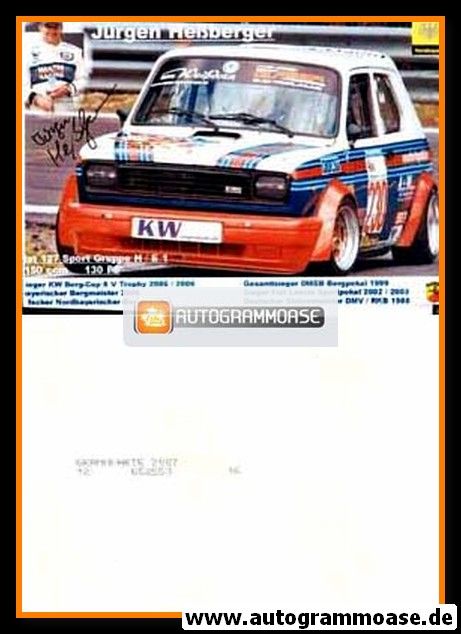 Autogramm Tourenwagen | Jürgen HESSBERGER | 2000er Foto (Fiat 127)