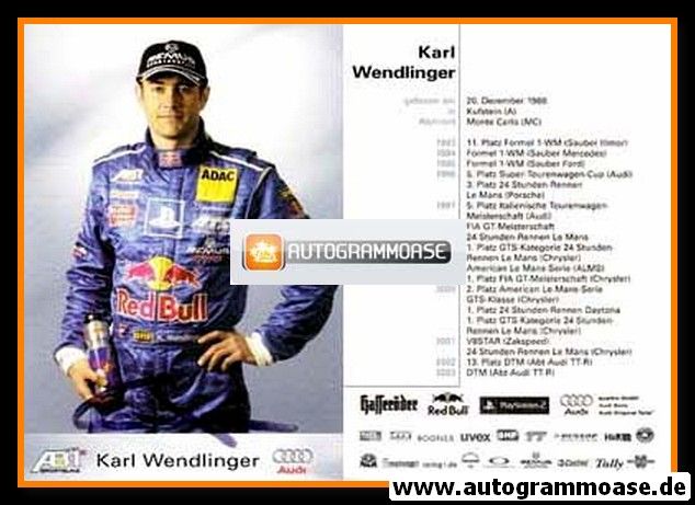 Autogramm Tourenwagen | Karl WENDLINGER | 2003 (Audi)