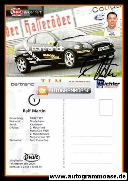 Autogramm Tourenwagen | Ralf MARTIN | 1999 (Drive)