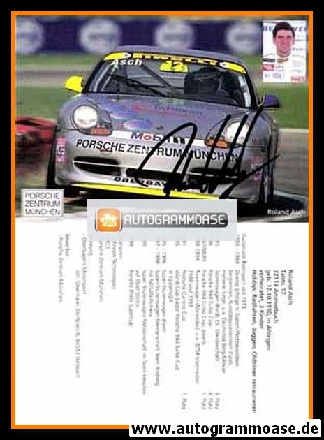 Autogramm Tourenwagen | Roland ASCH | 1999 (Rennszene Color) Porsche