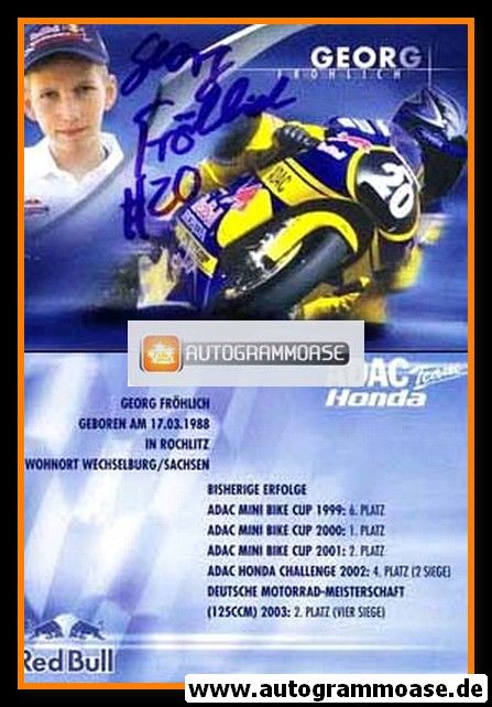 Autogramm Motorrad | Georg FRÖHLICH | 2003 (Red Bull)
