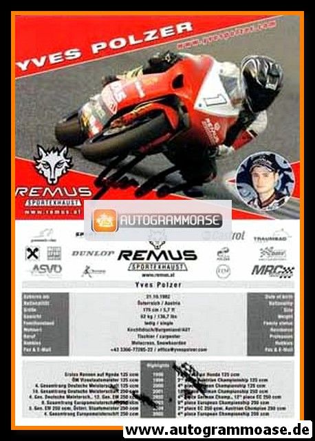 Autogramm Motorrad | Yves POLZER | 2005 (Remus)