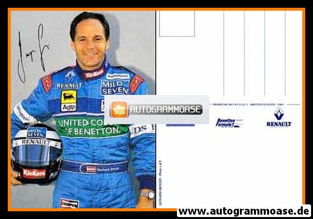 Autogramm Formel 1 | Gerhard BERGER | 1997 (Portrait Benetton)