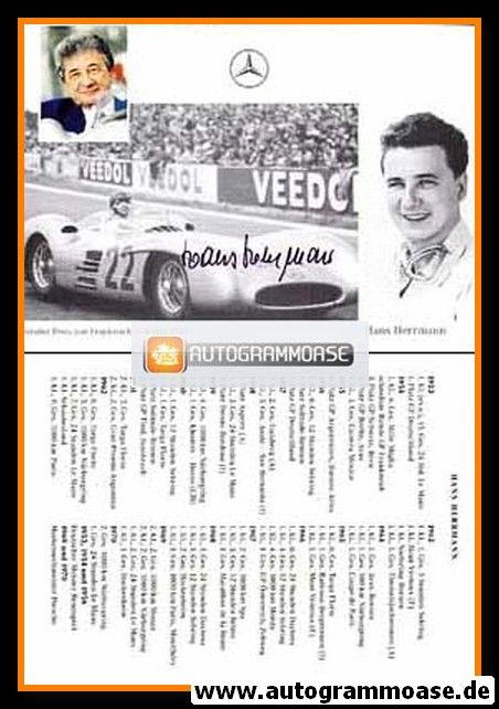 Autogramm Formel 1 | Hans HERRMANN | 1954 Retro (Collage) 1