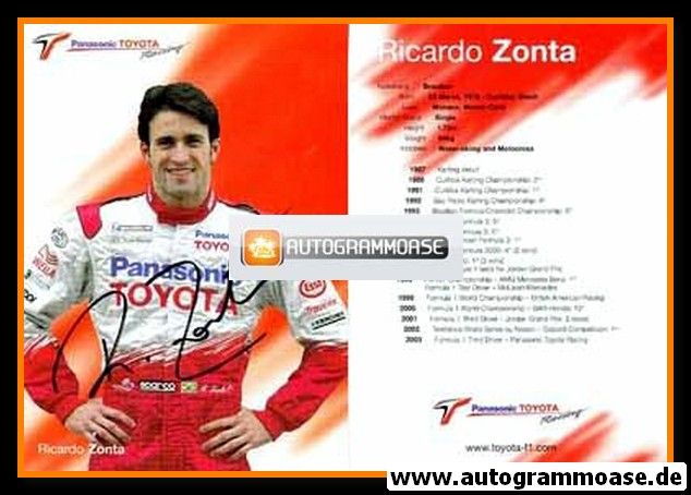 Autogramm Formel 1 | Ricardo ZONTA | 2003 (Portrait Toyota)