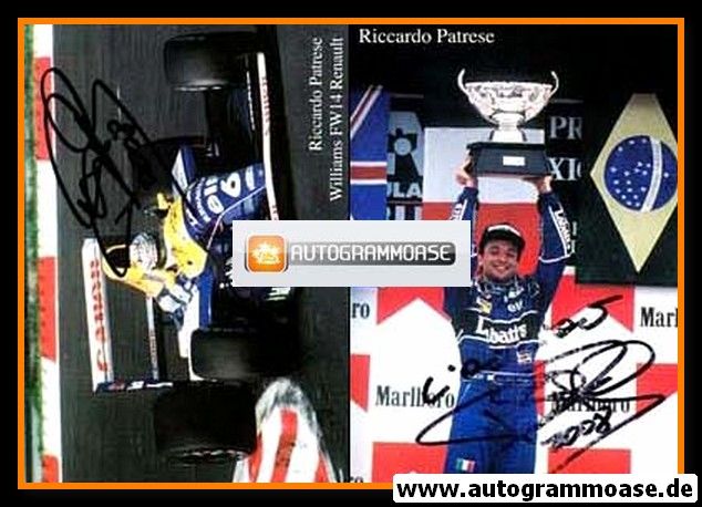 Autogramm Formel 1 | Riccardo PATRESE | 1990er (Siegerehrung Williams)