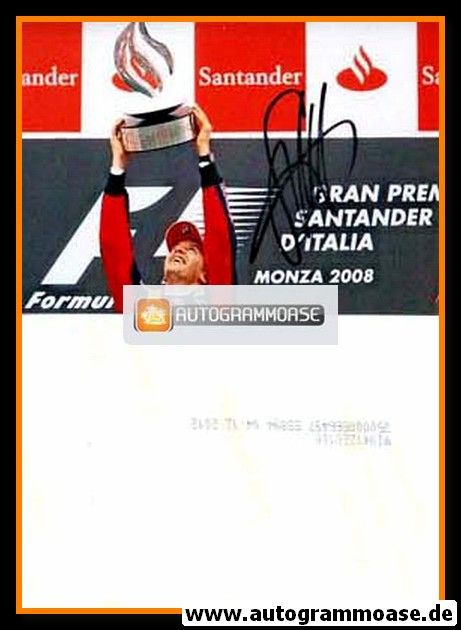 Autogramm Formel 1 | Sebastian VETTEL | 2008 Foto (GP Monza Siegerehrung)