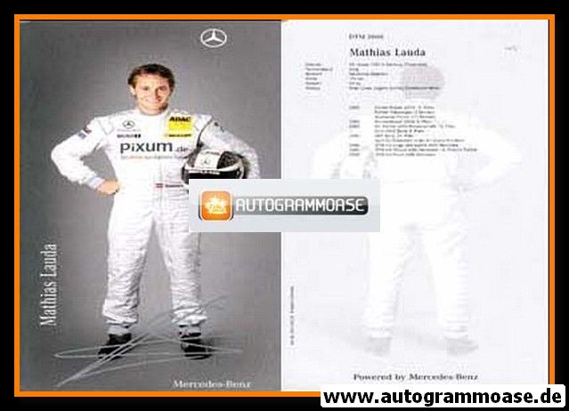 Autogramm Tourenwagen | Mathias LAUDA | 2008 Druck (DTM)