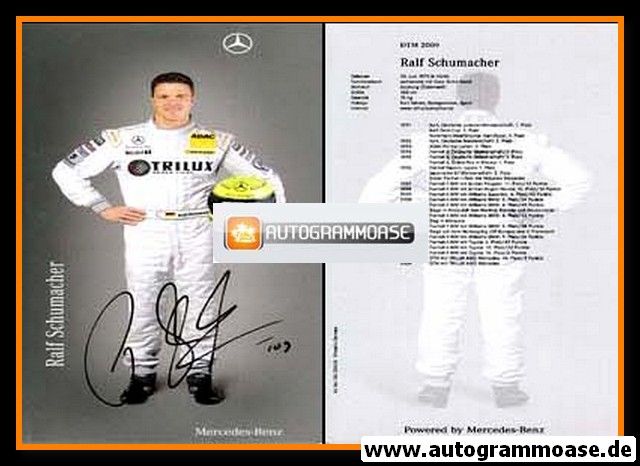 Autogramm Tourenwagen | Ralf SCHUMACHER | 2009 (DTM)