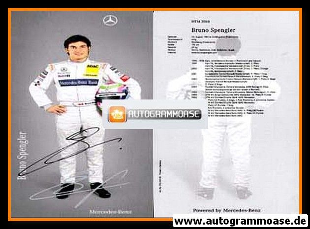 Autogramm Tourenwagen | Bruno SPENGLER | 2010 (DTM + Druck)