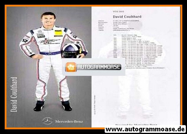 Autogrammkarte Tourenwagen | David COULTHARD | 2011 (DTM)