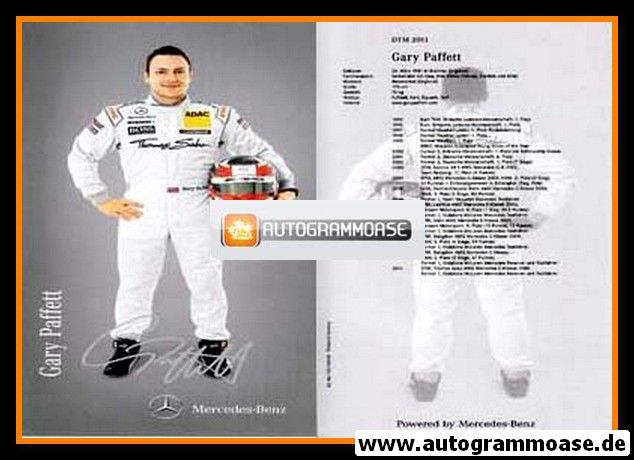 Autogramm Tourenwagen | Gary PAFFETT | 2011 Druck (DTM)