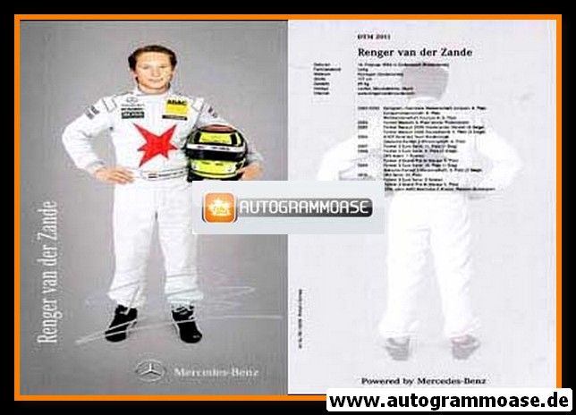Autogramm Tourenwagen | Renger VAN DER ZANDE | 2011 Druck (DTM)