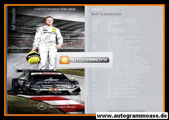 Autogramm Tourenwagen | Ralf SCHUMACHER | 2012 Druck (DTM)