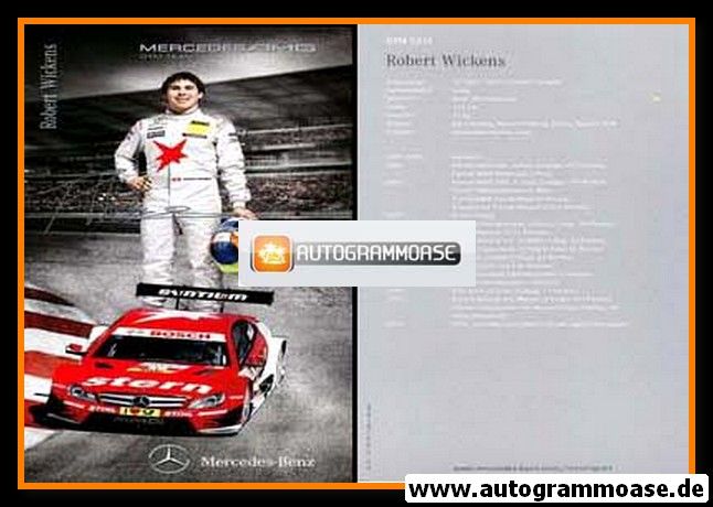 Autogramm Tourenwagen | Robert WICKENS | 2012 Druck (DTM)
