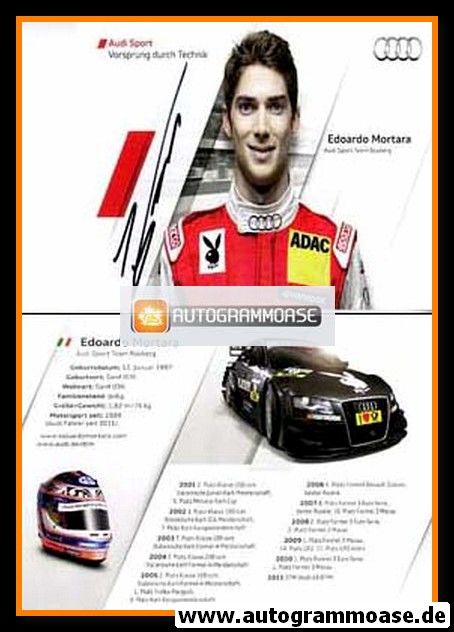 Autogramm Tourenwagen | Edoardo MORTARA | 2011 (Audi)