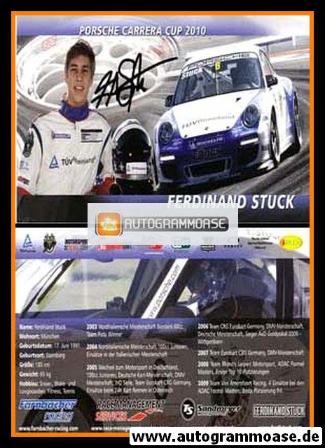 Autogramm Tourenwagen | Ferdinand STUCK | 2010 (Porsche)