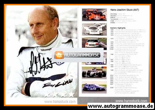 Autogramm Tourenwagen | Hans-Joachim STUCK | 2008 (Web Site)