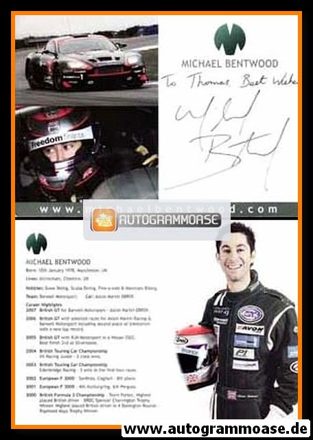 Autogramm Tourenwagen | Michael BENTWOOD | 2007 (Web Site)