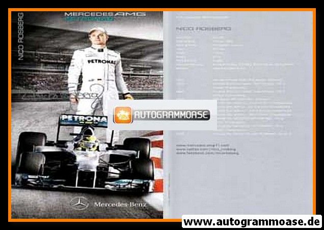 Autogramm Formel 1 | Nico ROSBERG | 2012 Druck (Mercedes)