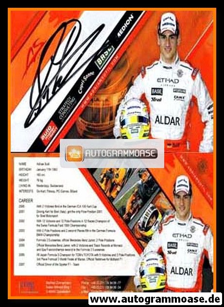 Autogramm Formel 1 | Adrian SUTIL | 2007 (CMG)
