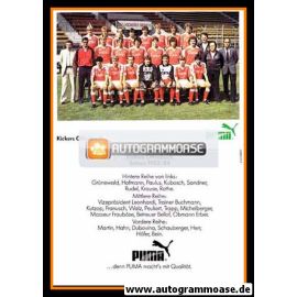 Mannschaftskarte Fussball | Kickers Offenbach | 1983 Puma