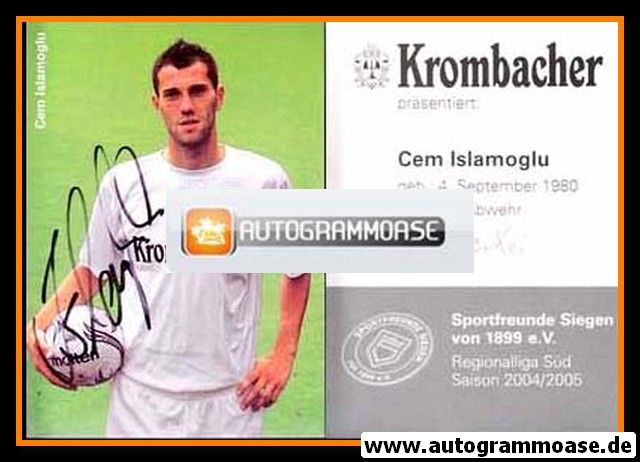 Autogramm Fussball | Sportfreunde Siegen | 2004 | Cem ISLAMOGLU