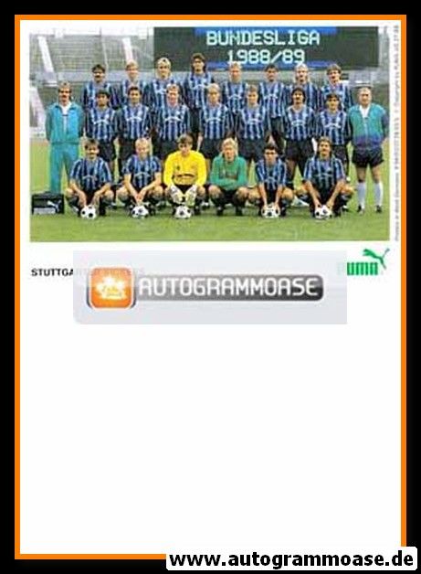 Mannschaftskarte Fussball | Stuttgarter Kickers | 1988 Puma