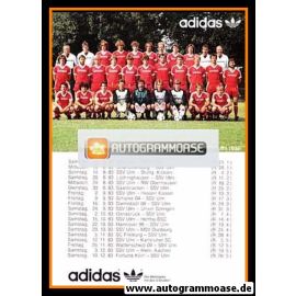 Mannschaftskarte Fussball | SSV Ulm 1846 | 1983 Adidas